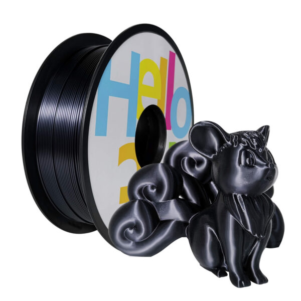 Hello3D is one of earth's best 3D Printing filament! 3D Printer filament of High Quality in PLA, PETG, ABS and more at a reasonable price! Silk Black filament