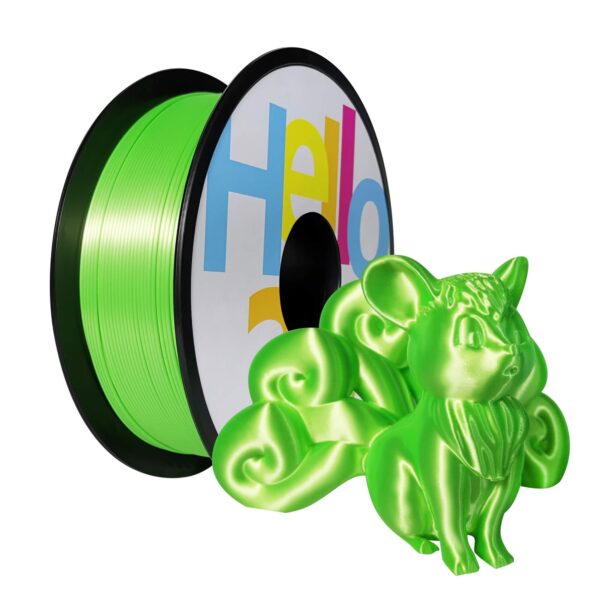 Hello3D is one of earth's best 3D Printing filament! 3D Printer filament of High Quality in PLA, PETG, ABS and more at a reasonable price! Silk Green filament