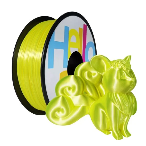 Hello3D is one of earth's best 3D Printing filament! 3D Printer filament of High Quality in PLA, PETG, ABS and more at a reasonable price! Silk Yellow filament