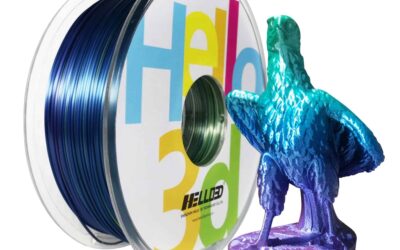 Soyeux – Arc-en-ciel Kingfisher – HELLO3D PREMIUM PLA  Filament 1.75mm – 1KG