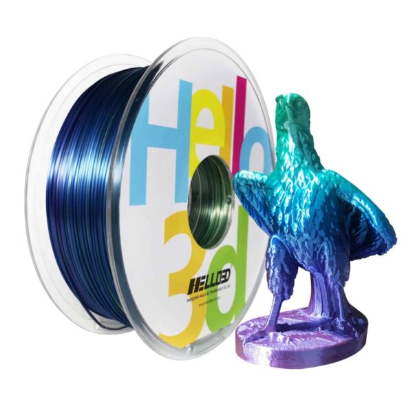 Hello3D is one of earth's best 3D Printing filament! 3D Printer filament of High Quality in PLA, PETG, ABS and more at a reasonable price! Rainbow Kingfisher filament