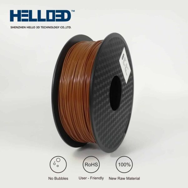 Hello3D is one of earth's best 3D Printing filament! 3D Printer filament of High Quality in PLA, PETG, ABS and more at a reasonable price! Brown filament