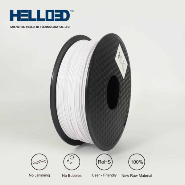 Hello3D is one of earth's best 3D Printing filament! 3D Printer filament of High Quality in PLA, PETG, ABS and more at a reasonable price! Paper white 3D Filament