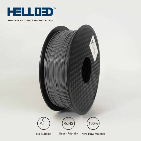 Hello3D is one of earth's best 3D Printing filament! 3D Printer filament of High Quality in PLA, PETG, ABS and more at a reasonable price! TPU Grey 3D Filament