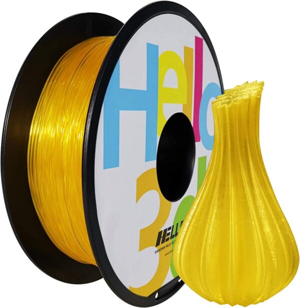 Hello3D is one of earth's best 3D Printing filament! 3D Printer filament of High Quality in PLA, PETG, ABS and more at a reasonable price! TPU Transparent yellow filament