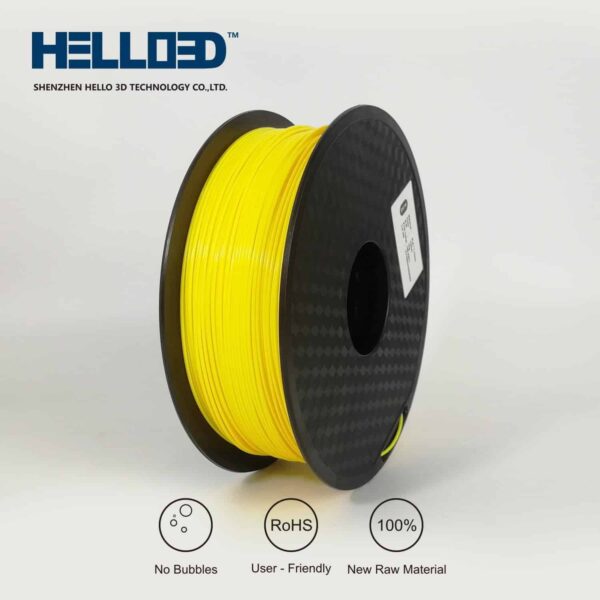 Hello3D is one of earth's best 3D Printing filament! 3D Printer filament of High Quality in PLA, PETG, ABS and more at a reasonable price! TPU Yellow filament