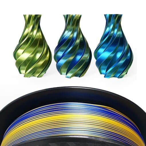 Filament 3D SOYEUX - OR & BLEU | Hello3D is one of earth's best 3D Printing filament! 3D Printer filament of High Quality in PLA, PETG, ABS and more at a reasonable price! Polychromatic Gold and blue