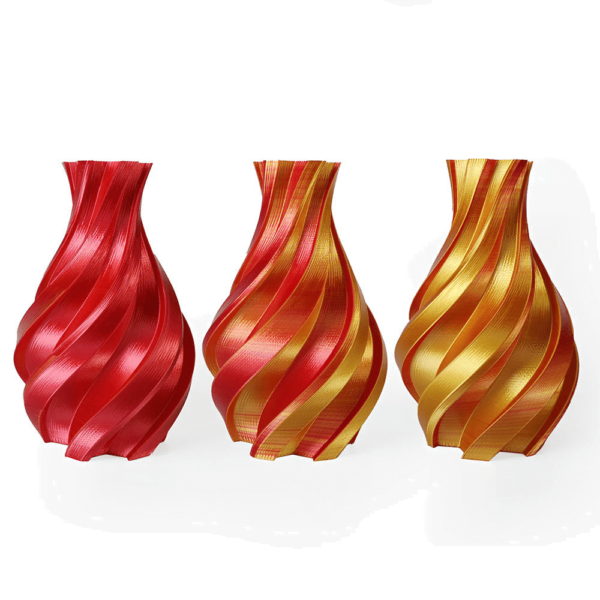 Filament 3D SOYEUX - OR & ROUGE | Hello3D is one of earth's best 3D Printing filament! 3D Printer filament of High Quality in PLA, PETG, ABS and more at a reasonable price! Polychromatic Gold and red