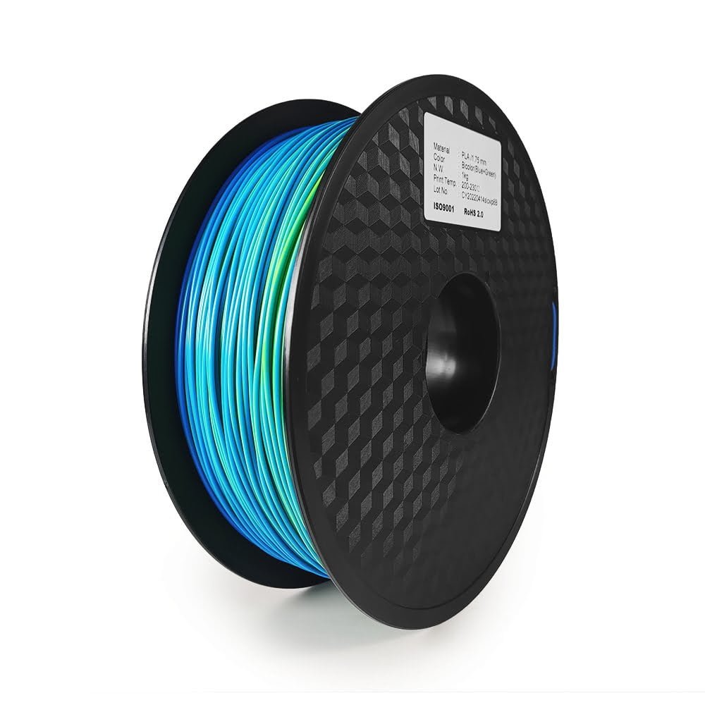images Hello3D is one of earth's best 3D Printing filament! 3D Printer filament of High Quality in PLA, PETG, ABS and more at a reasonable price! Polychromatic Blue and green