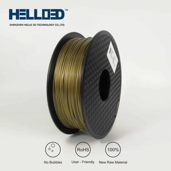 Hello3D is one of earth's best 3D Printing filament! 3D Printer filament of High Quality in PLA, PETG, ABS and more at a reasonable price! Bronze 3D Filament