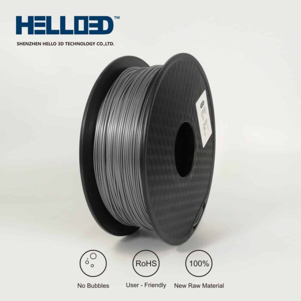 Hello3D is one of earth's best 3D Printing filament! 3D Printer filament of High Quality in PLA, PETG, ABS and more at a reasonable price! Silver 3D Filament