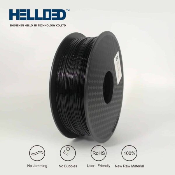 Filament 3D NOIR PLA - 1.75mm | HELLO3D de Haute Qualité | Hello3D is one of earth's best 3D Printing filament! 3D Printer filament of High Quality in PLA, PETG, ABS and more at a reasonable price! Black 3D Filament