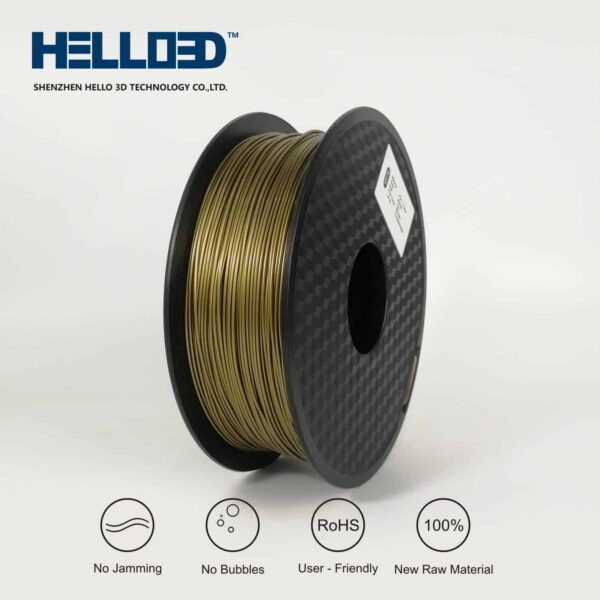 Hello3D is one of earth's best 3D Printing filament! 3D Printer filament of High Quality in PLA, PETG, ABS and more at a reasonable price! Bronze 3D Filament