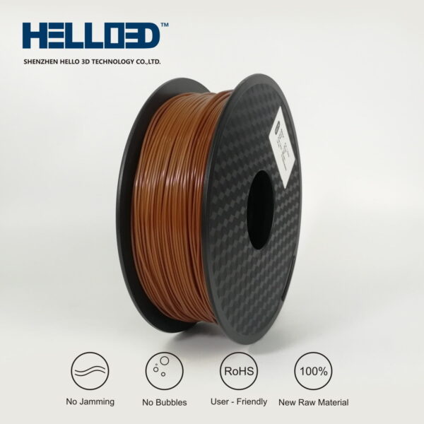 Hello3D is one of earth's best 3D Printing filament! 3D Printer filament of High Quality in PLA, PETG, ABS and more at a reasonable price! Brown 3D Filament