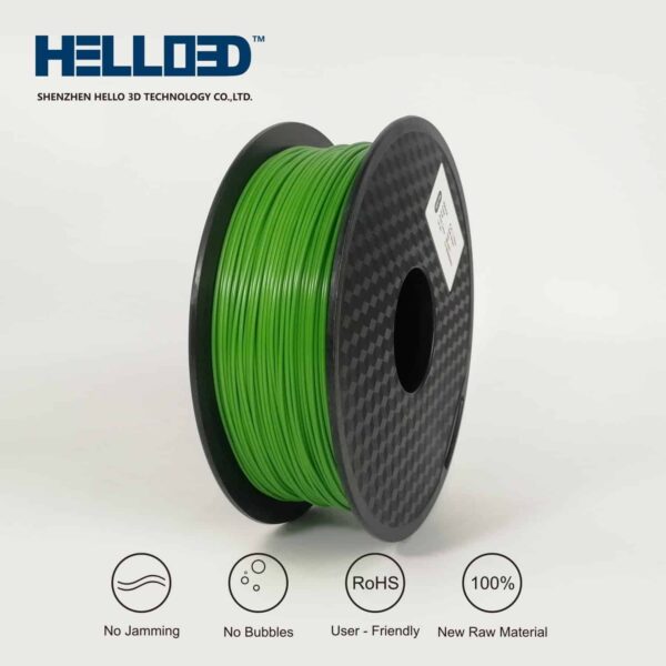 Hello3D is one of earth's best 3D Printing filament! 3D Printer filament of High Quality in PLA, PETG, ABS and more at a reasonable price! Dark Green 3D Filament