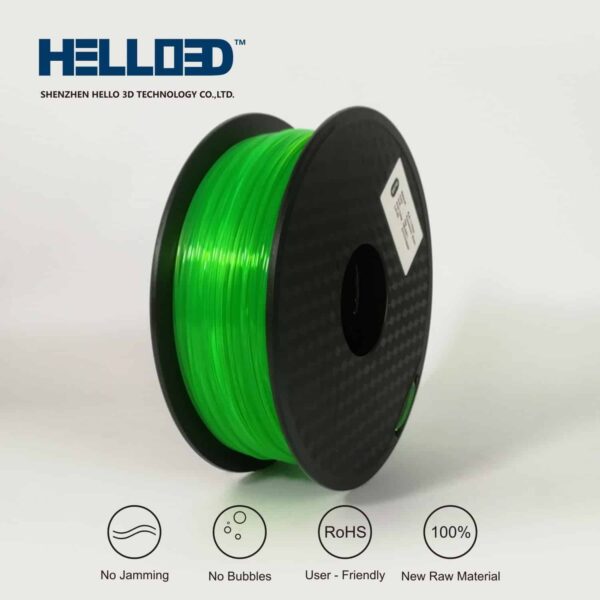 Hello3D is one of earth's best 3D Printing filament! 3D Printer filament of High Quality in PLA, PETG, ABS and more at a reasonable price! Fluorescent Green 3D Filament