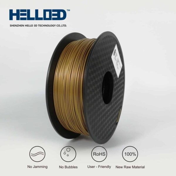 Filament 3D SEMBLANT MÉTAL - LAITON | Hello3D is one of earth's best 3D Printing filament! 3D Printer filament of High Quality in PLA, PETG, ABS and more at a reasonable price! Frosted brass 3D Filament