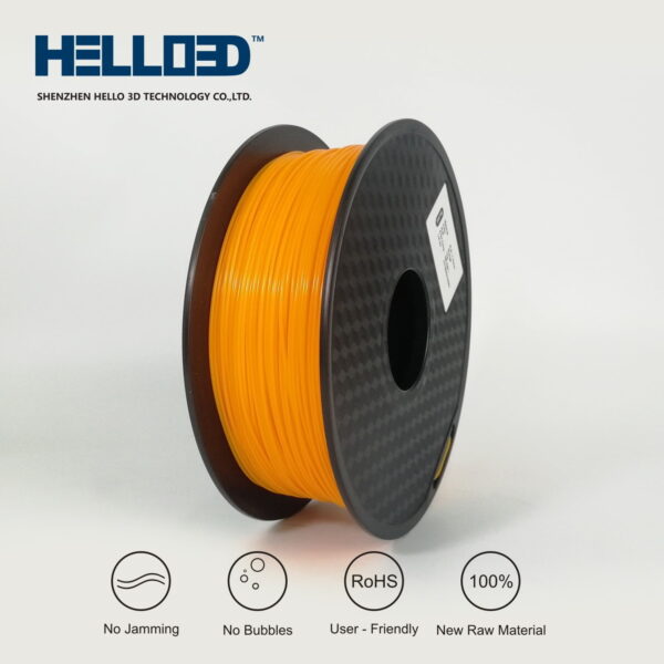 Hello3D is one of earth's best 3D Printing filament! 3D Printer filament of High Quality in PLA, PETG, ABS and more at a reasonable price! Orange 3D Filament