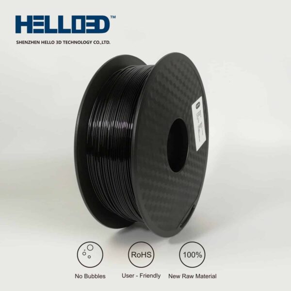 Filament 3D NOIR PETG | Hello3D is one of earth's best 3D Printing filament! 3D Printer filament of High Quality in PLA, PETG, ABS and more at a reasonable price! Black 3D Filament