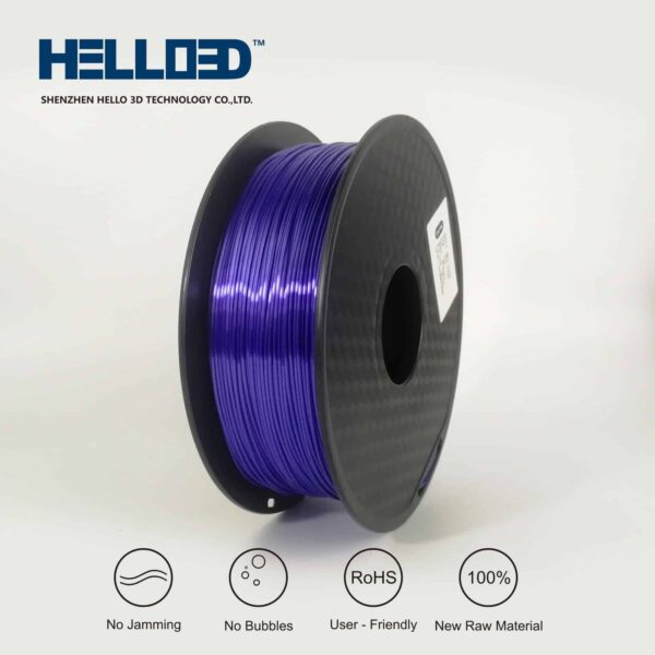 Filament 3D SOYEUX - BLEU MAUVE | Hello3D is one of earth's best 3D Printing filament! 3D Printer filament of High Quality in PLA, PETG, ABS and more at a reasonable price! Silk Blue-Purple filament