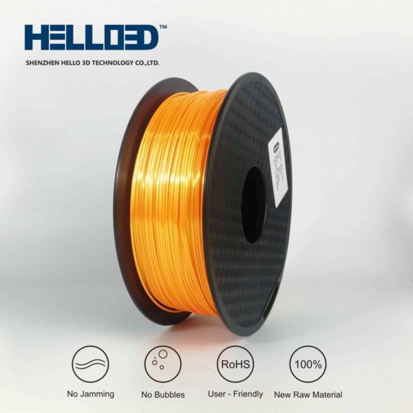 Hello3D is one of earth's best 3D Printing filament! 3D Printer filament of High Quality in PLA, PETG, ABS and more at a reasonable price! Silk Orange 3D Filament