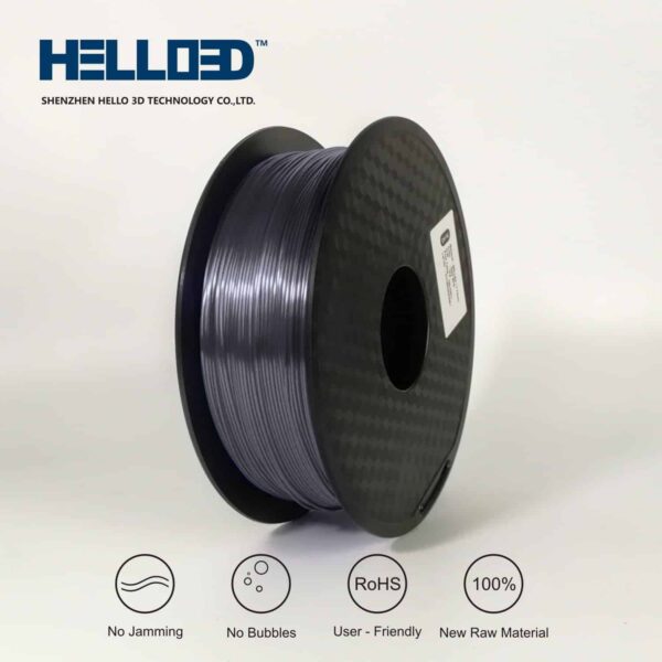 Hello3D is one of earth's best 3D Printing filament! 3D Printer filament of High Quality in PLA, PETG, ABS and more at a reasonable price! Silver-grey 3D Filament