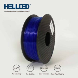 Hello3D is one of earth's best 3D Printing filament! 3D Printer filament of High Quality in PLA, PETG, ABS and more at a reasonable price! Transparent Blue 3D Filament