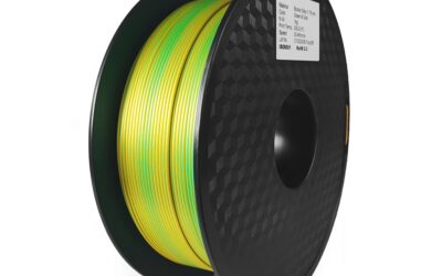 Soyeux – Or & Vert (Bi-couleur) – HELLO3D PREMIUM PLA Filament 1.75mm – 1KG