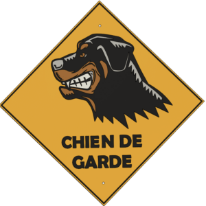 Rottweiler CHIEN DE GARDE sign-pancarte